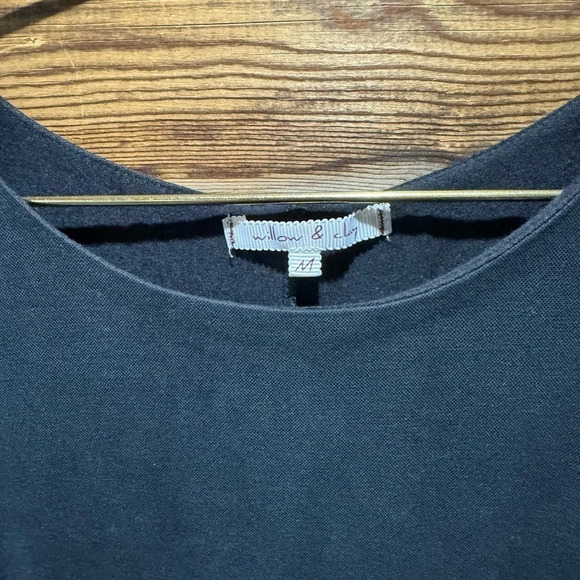 Willow & Clay soft layered peekaboo sheath dress tunic deep gray boho lingerie M - Picture 4 of 8